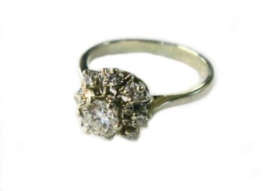 Vintage Diamond Cluster Ring