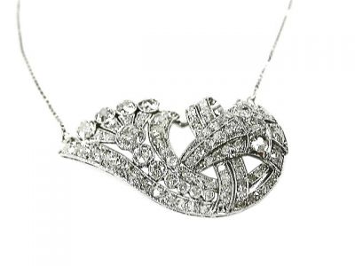 Diamond French Horn Pendant