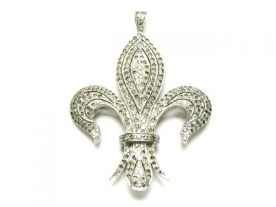 Diamond Fleur De Lis Pendant