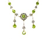 Peridot and Diamond Necklace