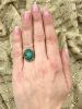 Vintage 5.56ct Howlite Halo Ring in 10kt Yellow Gold