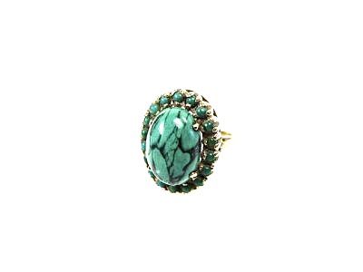 Vintage Howlite Halo Ring
