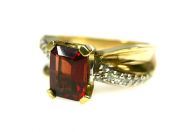 Vintage Garnet and Diamond Ring