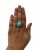 Vintage Turquoise Solitaire Nugget Ring