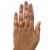 Vintage Fire Opal and Diamond Ring