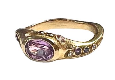 Audrius Krulis 1.05ct Sapphire and Diamond 18kt Ring
