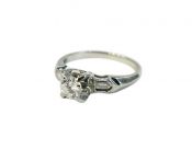 Diamond Engagement Ring Set in 18kt White Gold