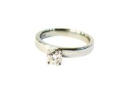 Modern .38ct Diamond Platinum Solitaire Engagement Ring