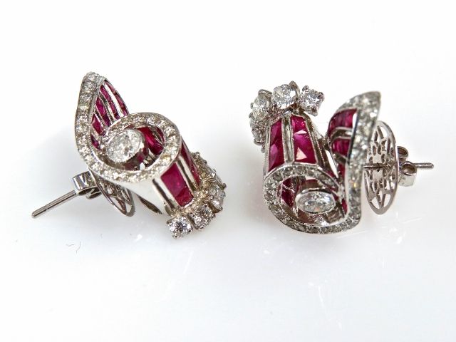 estate ruby earrings