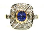 Sapphire and Diamond Ring
