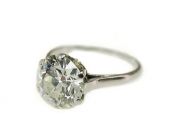 Vintage 2.68ct Diamond Platinum Engagement Ring