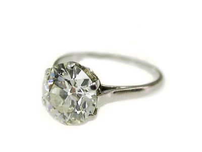 Vintage 2.68ct Diamond Platinum Engagement Ring