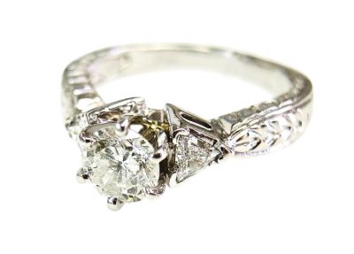 Art Deco Inspired Diamond Engagement Ring