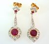 Art Deco Inspired Ruby and Diamond Earrings