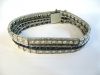 Art Deco Sapphire and Diamond Triple Bracelet