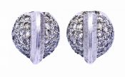 Modern .90ct Diamond Dome 14kt Earrings