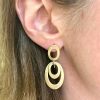 Modern Diamond Gold Hoop Earrings