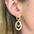 Modern Diamond Gold Hoop Earrings