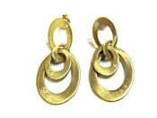 Modern Diamond Gold Hoop Earrings