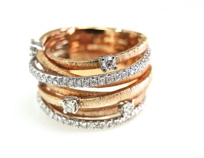 Modern Diamond Satellite Ring
