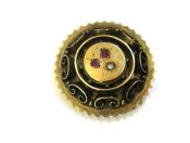 Victorian Diamond and Ruby Target Brooch