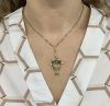 Vintage Pearl and Enamel Basket Pendant with Chain