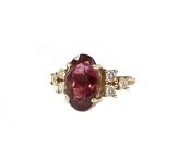 Vintage Tourmaline and Diamond RIng