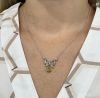 Vintage Yellow Diamond Bow Pendant with Chain