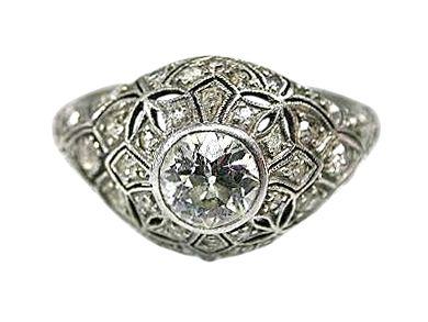 Edwardian .85ct Diamond Ring in Platinum