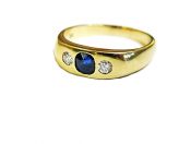 Edwardian Sapphire and Diamond Ring