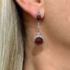 Victorian Garnet and Diamond Earrings