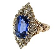 Victorian Sapphire and Diamond Ring