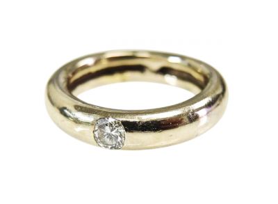 Modern .26ct Diamond 14kt Solitaire Engagement Ring