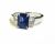 Modern Sapphire and Diamond Engagement Ring