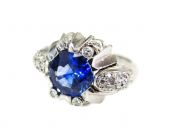 Retro Sapphire and Diamond Ring