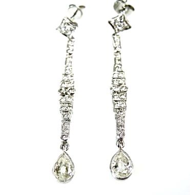 Vintage Diamond Drop Earrings