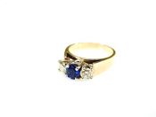 Vintage 0.60ct. Sapphire and Diamond 14kt Engagement Ring