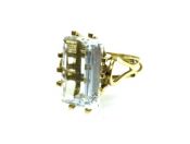 Aquamarine Solitaire Ring