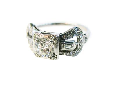 Art Deco Diamond Engagement Ring