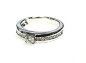 Vintage Inspired .17ct Diamond 18kt Engagement Ring