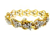 Vintage Diamond Floral Bracelet