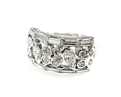 Diamond Openwork Floral Ring