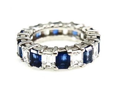 Diamond and Sapphire Eternity Ring