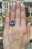 Vintage 1.11ct Diamond and 3.63ct Sapphire 10kt Ring