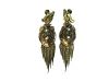 Emerald and Pearl Victorian Brooch Earrings Set