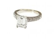Modern Emerald Cut Diamond Ring