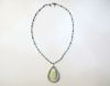 Vintage Opal and Diamond Pendant Necklace