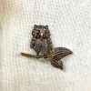 Ruby and Diamond Owl Brooch