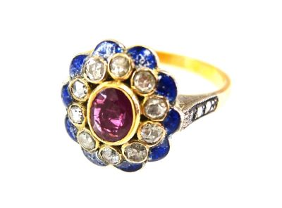 Edwardian Ruby and Diamond Ring