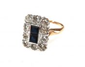 Vintage Sapphire and Diamond Ring